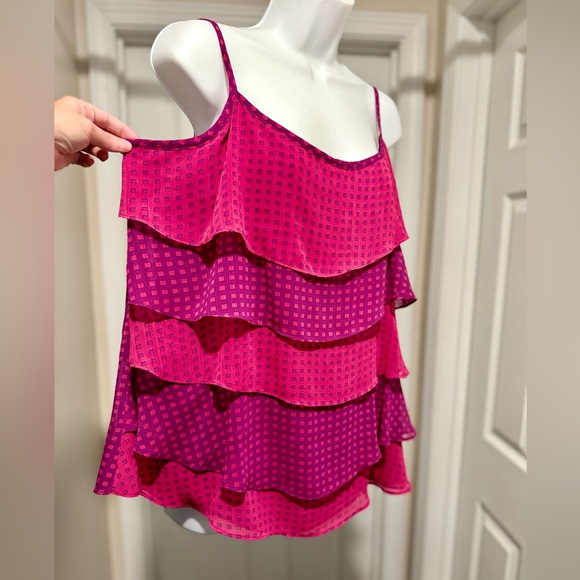 New York & Company Spaghetti Strap Ruffle Camisole - Picture 2 of 6